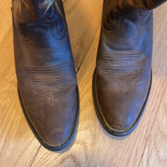 Justin Men’s Stampede Leather Cowboy Boots sz 12D - Picture 6 of 10